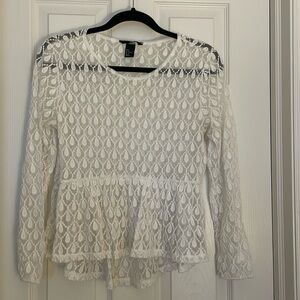Peplum see through design top